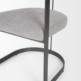 Mercana Hollyfield II Gray Fabric Seat W/ Gray Iron Frame Dining Chair