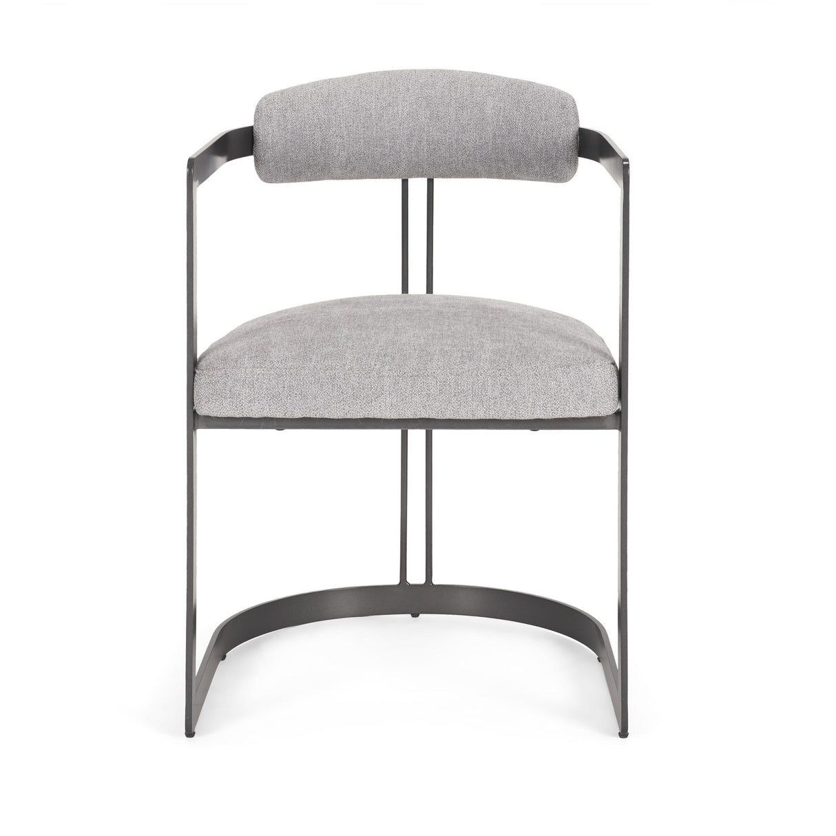Mercana Hollyfield II Gray Fabric Seat W/ Gray Iron Frame Dining Chair