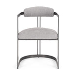 Mercana Hollyfield II Gray Fabric Seat W/ Gray Iron Frame Dining Chair