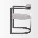 Mercana Hollyfield II Gray Fabric Seat W/ Gray Iron Frame Dining Chair