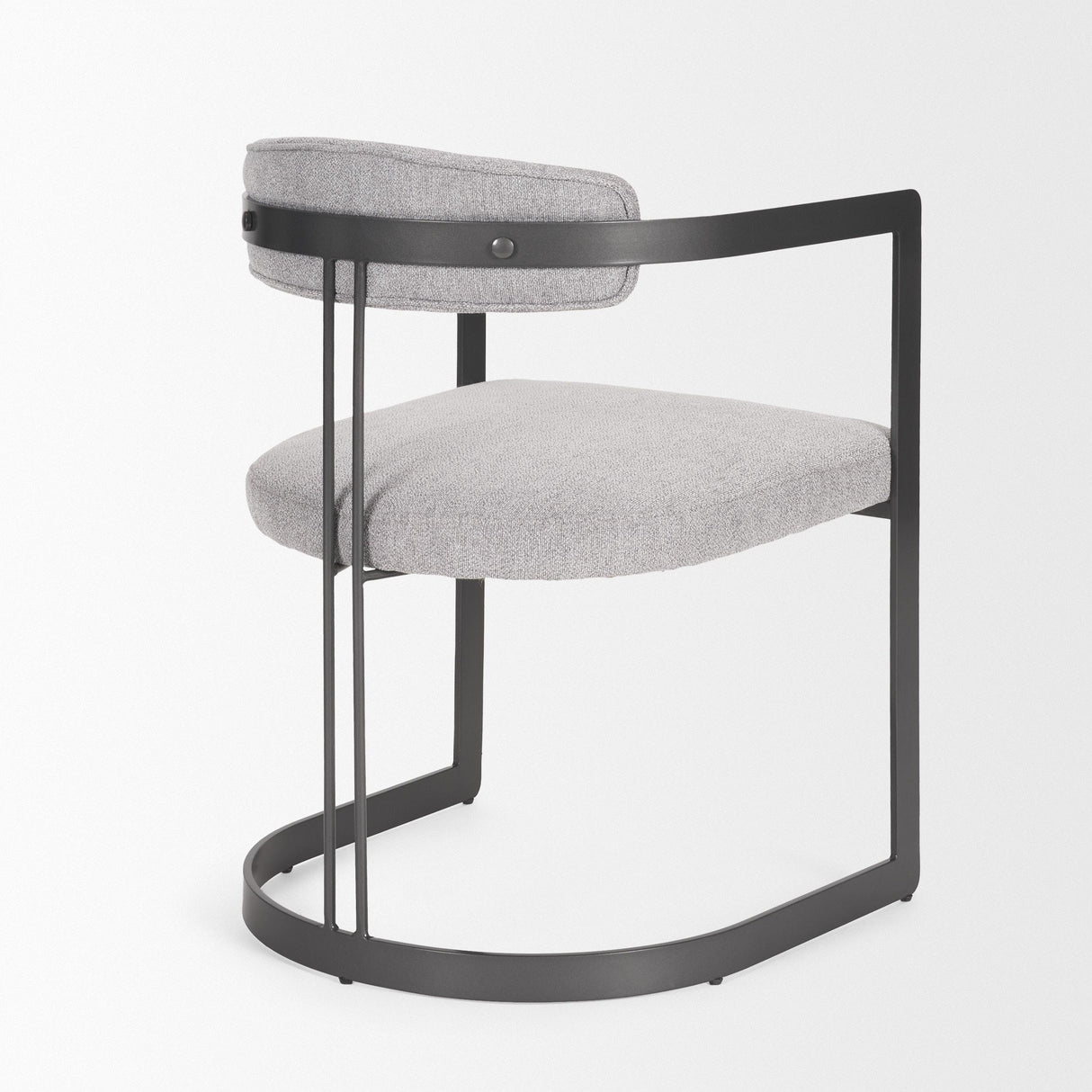 Mercana Hollyfield II Gray Fabric Seat W/ Gray Iron Frame Dining Chair