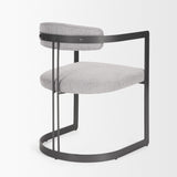 Mercana Hollyfield II Gray Fabric Seat W/ Gray Iron Frame Dining Chair