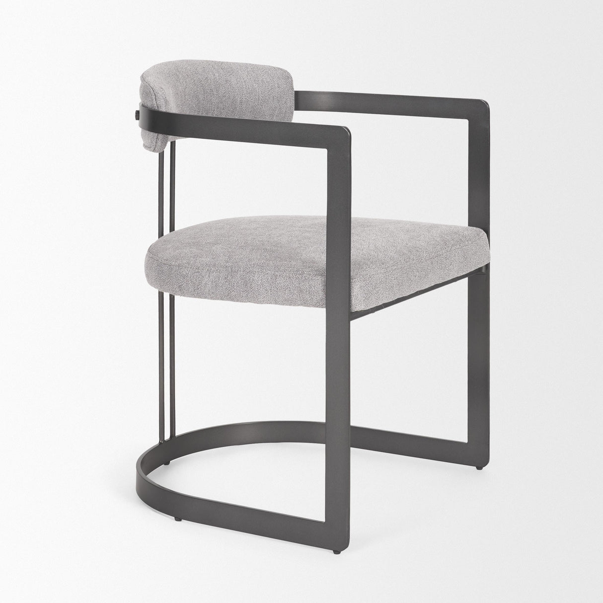 Mercana Hollyfield II Gray Fabric Seat W/ Gray Iron Frame Dining Chair