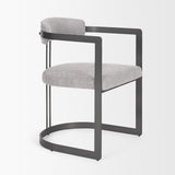 Mercana Hollyfield II Gray Fabric Seat W/ Gray Iron Frame Dining Chair