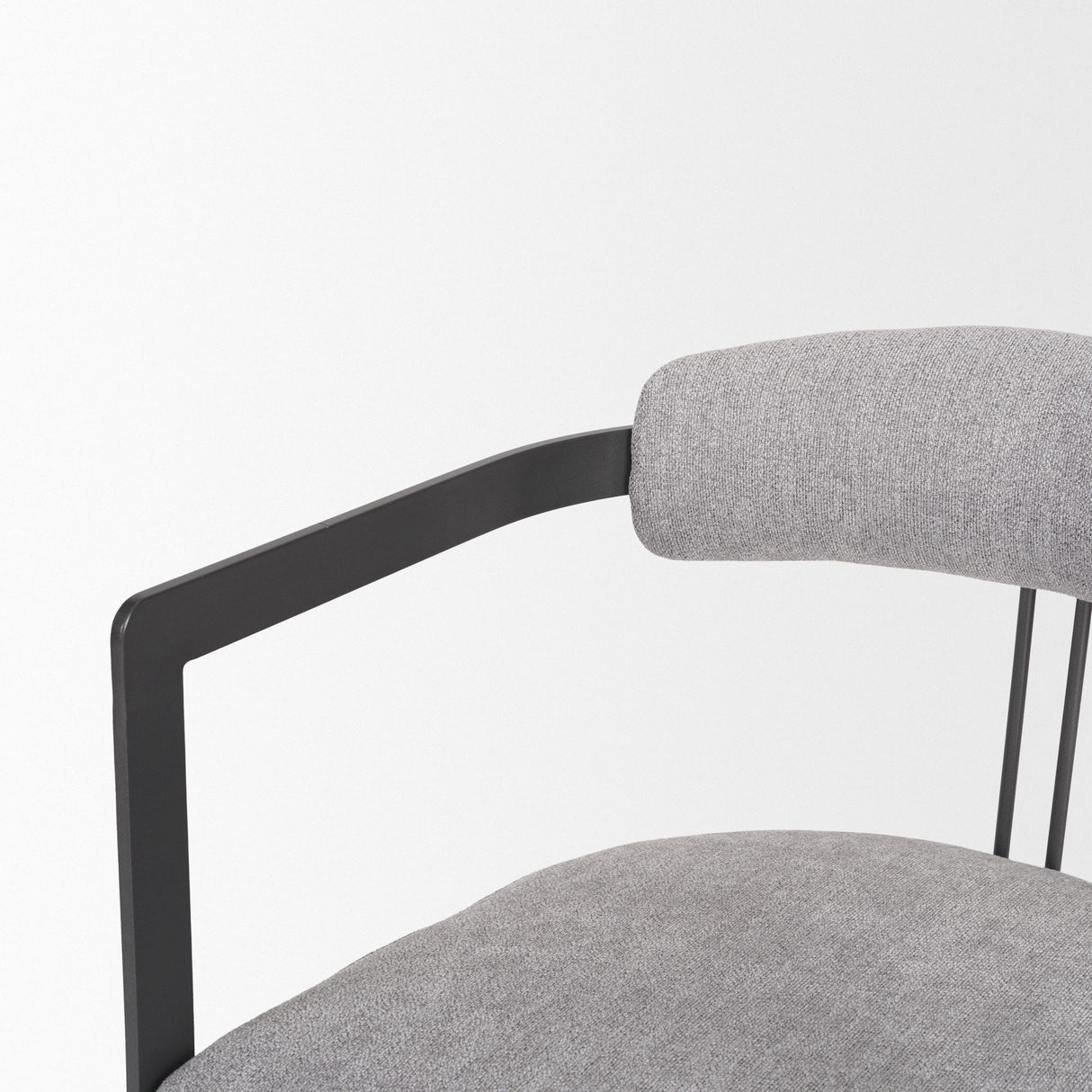 Mercana Hollyfield II Gray Fabric Seat W/ Gray Iron Frame Dining Chair