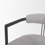 Mercana Hollyfield II Gray Fabric Seat W/ Gray Iron Frame Dining Chair