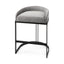 Mercana Hollyfield II Gray Fabric Seat W/ Gray Metal Base Counter Stool