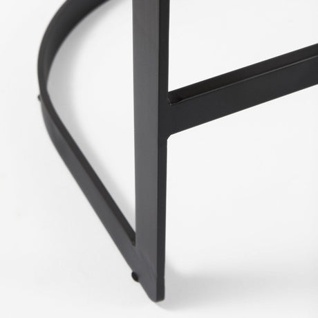 Mercana Hollyfield II Gray Fabric Seat W/ Gray Metal Base Counter Stool