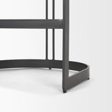 Mercana Hollyfield II Gray Fabric Seat W/ Gray Metal Base Counter Stool