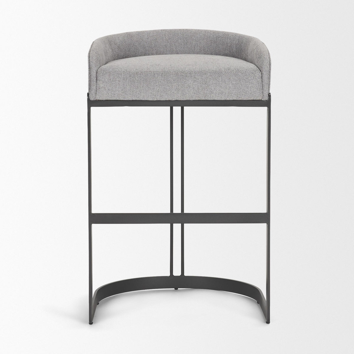 Mercana Hollyfield II Gray Fabric Seat W/ Gray Metal Base Bar Stool