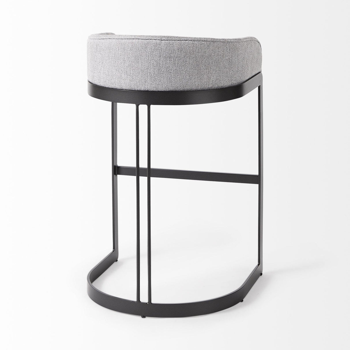 Mercana Hollyfield II Gray Fabric Seat W/ Gray Metal Base Bar Stool