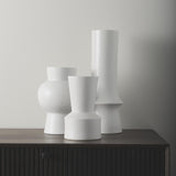 Mercana Laforge 9.4H Small White Ceramic Vase