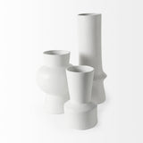 Mercana Laforge 9.4H Small White Ceramic Vase