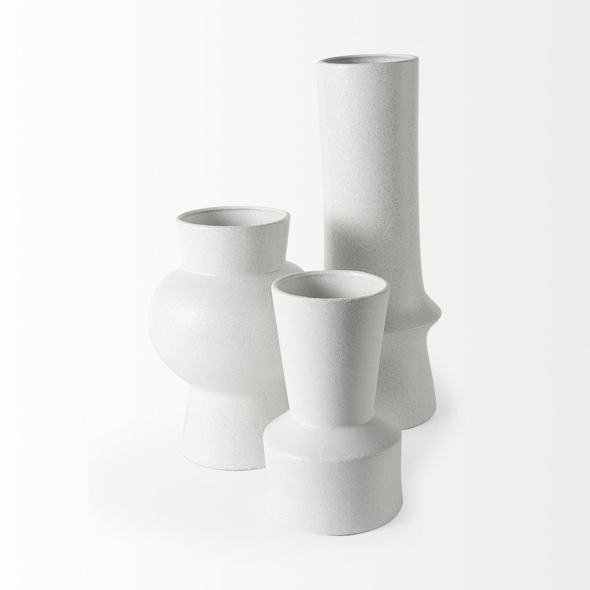 Mercana Laforge 10.8H Medium White Ceramic Vase