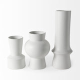 Mercana Laforge 17.3H White Ceramic Vase