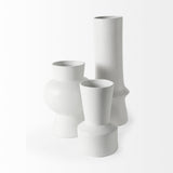 Mercana Laforge 17.3H White Ceramic Vase