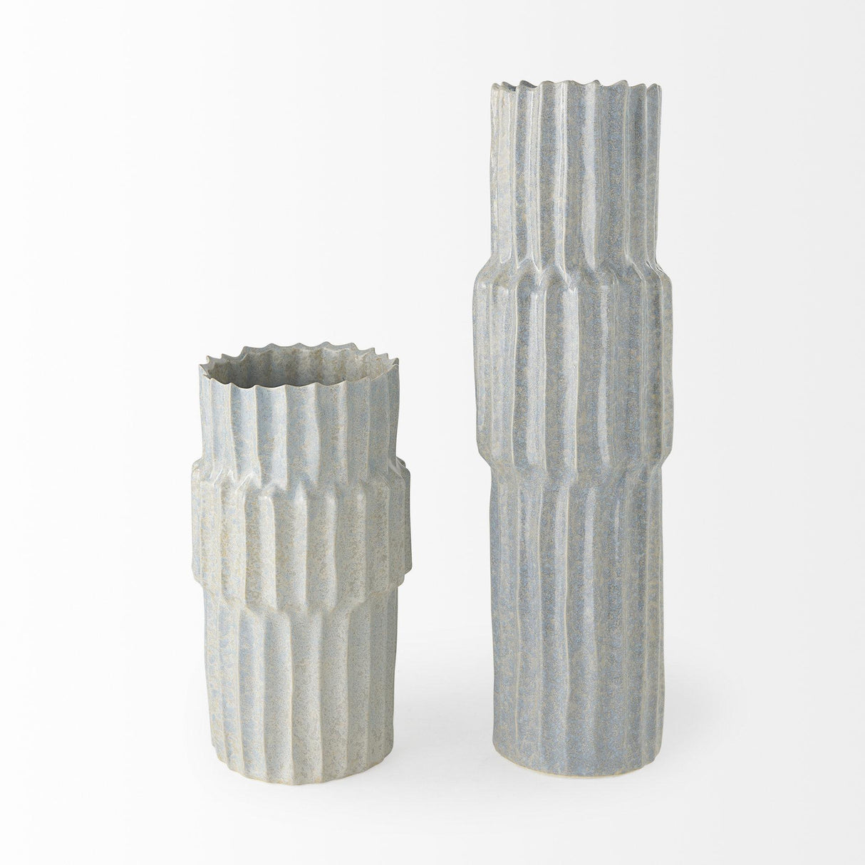Mercana Cardon 14.4H Gray Ceramic Vase