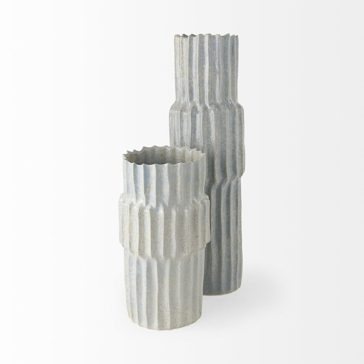 Mercana Cardon 14.4H Gray Ceramic Vase