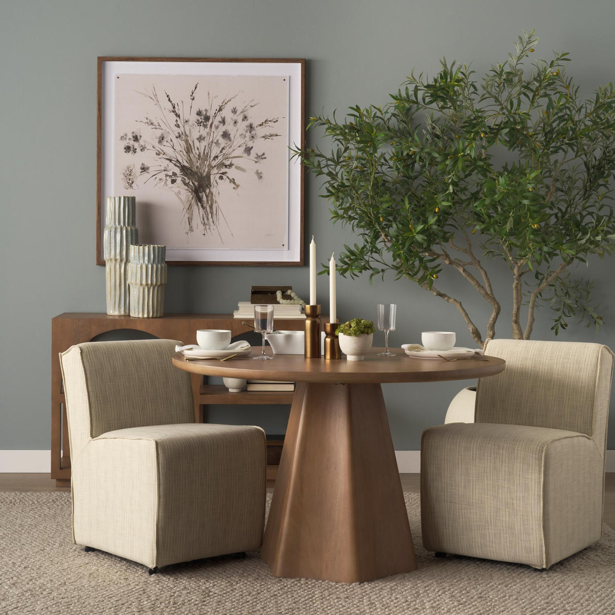 Mercana Cardon 23.0H Gray Ceramic Vase