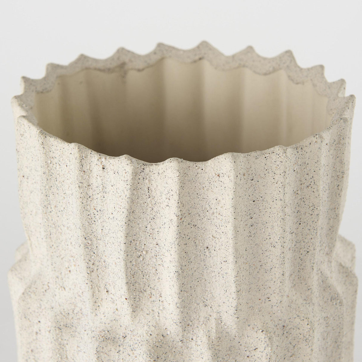 Mercana Cardon 14.4H Cream Ceramic Vase