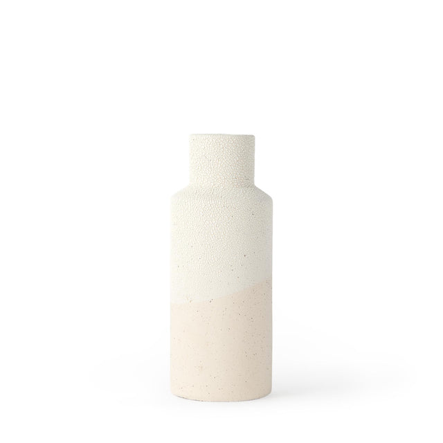 Mercana Salar 4.5L x 4.5W x 11.0H Cream Gourd Style Crackled Ceramic Vase
