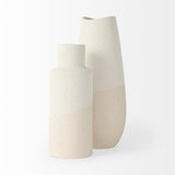 Mercana Salar 4.5L x 4.5W x 11.0H Cream Gourd Style Crackled Ceramic Vase