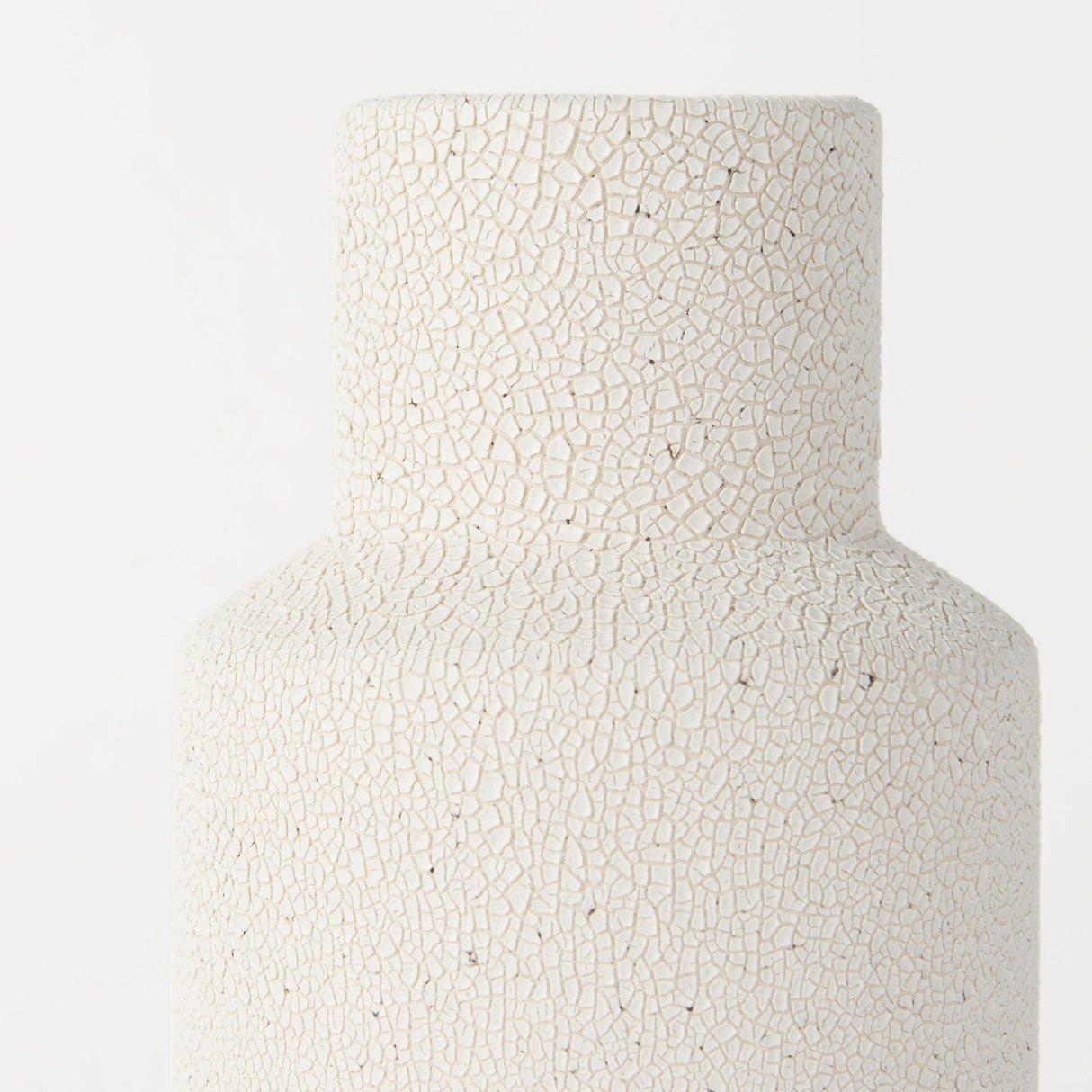 Mercana Salar 4.5L x 4.5W x 11.0H Cream Gourd Style Crackled Ceramic Vase