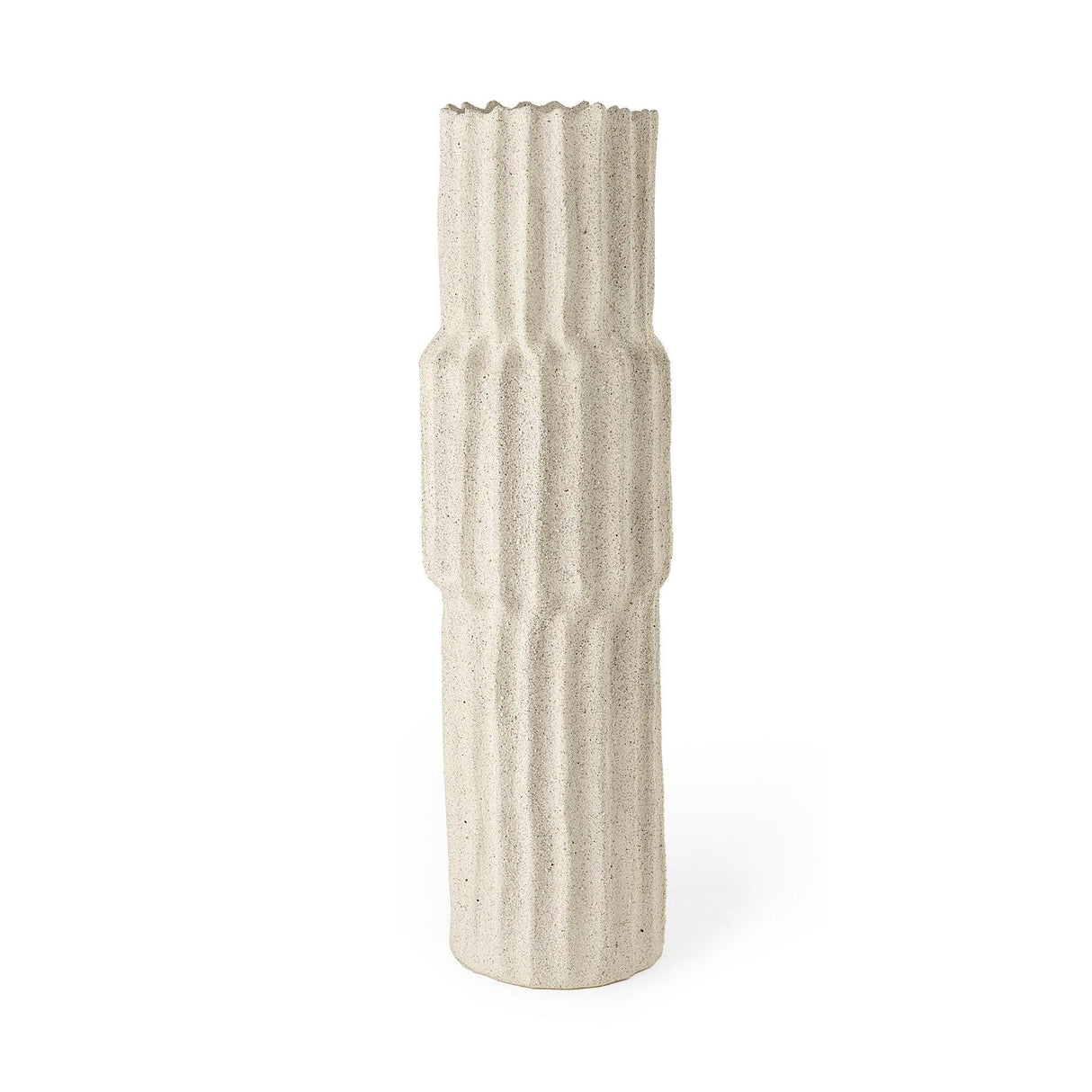 Mercana Cardon 23.0H Cream Ceramic Vase