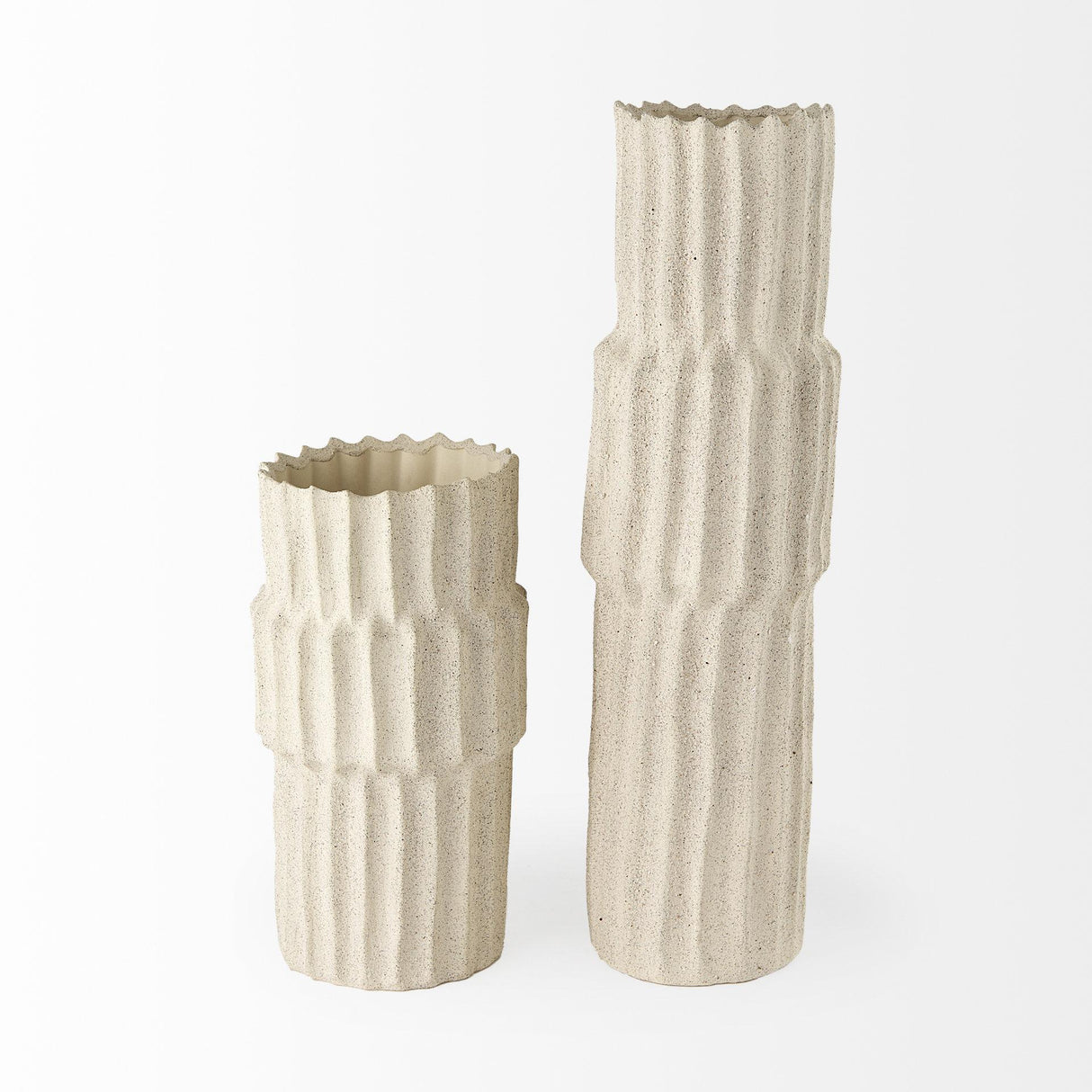 Mercana Cardon 23.0H Cream Ceramic Vase