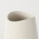 Mercana Salar 5.9L x 5.9W x 14.0H Cream Conical Crackled Ceramic Vase