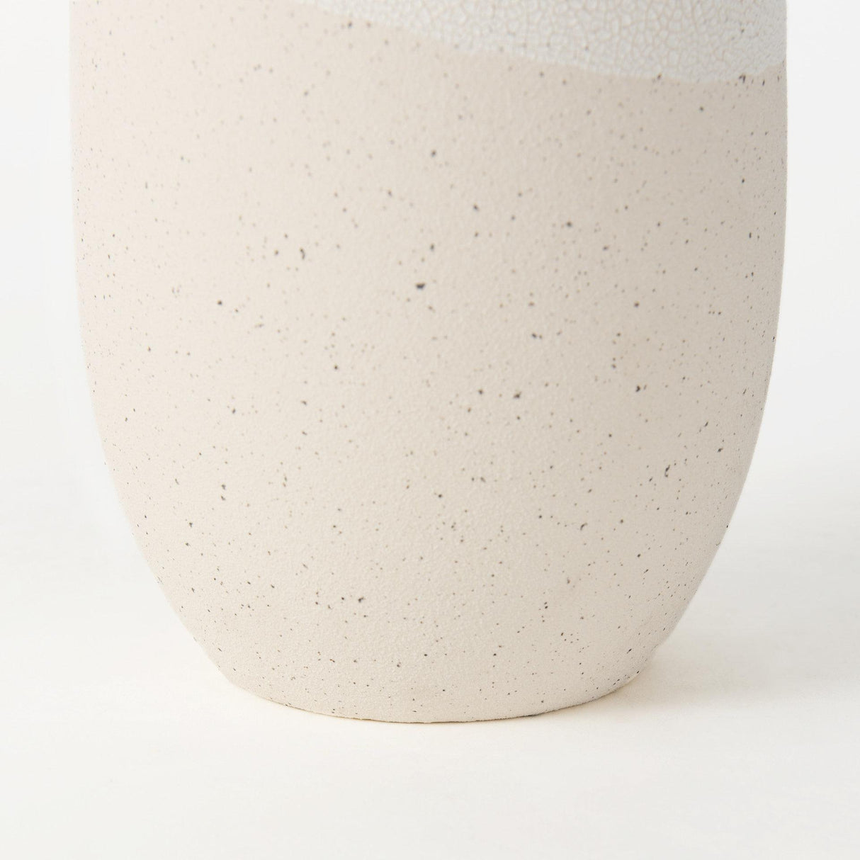 Mercana Salar 5.9L x 5.9W x 14.0H Cream Conical Crackled Ceramic Vase