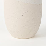 Mercana Salar 5.9L x 5.9W x 14.0H Cream Conical Crackled Ceramic Vase