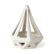 Mercana Hood 7.7L x 7.7W x 9.4H White Geometric Ceramic Object