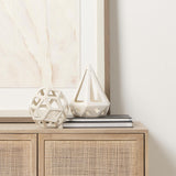Mercana Geom 7.1L x 7.1W x 7.1H White Ceramic Geometric Object