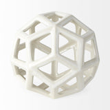 Mercana Geom 7.1L x 7.1W x 7.1H White Ceramic Geometric Object