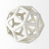 Mercana Geom 7.1L x 7.1W x 7.1H White Ceramic Geometric Object
