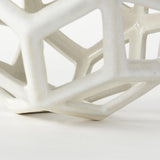 Mercana Geom 7.1L x 7.1W x 7.1H White Ceramic Geometric Object