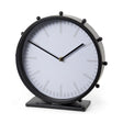 Mercana Marian 11.0L x 3.1W x 11.0H Black Studded Round Table Clock