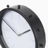 Mercana Marian 11.0L x 3.1W x 11.0H Black Studded Round Table Clock