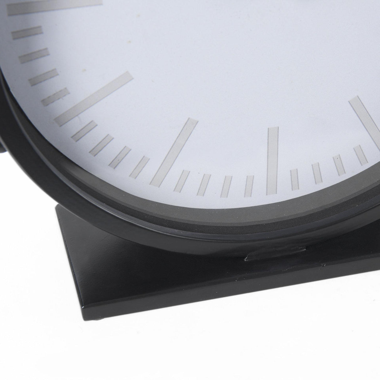 Mercana Marian 11.0L x 3.1W x 11.0H Black Studded Round Table Clock