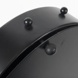Mercana Marian 11.0L x 3.1W x 11.0H Black Studded Round Table Clock