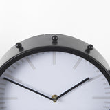 Mercana Marian 11.0L x 3.1W x 11.0H Black Studded Round Table Clock