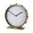 Mercana Marian 11.0L x 3.1W x 11.0H Gold Metal W/Studs Round Table Clock