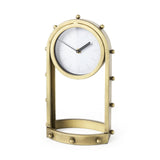 Mercana Marian 7.5L x 5.7W x 13.0H Gold Studded Table Clock