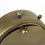 Mercana Marian 7.5L x 5.7W x 13.0H Gold Studded Table Clock