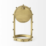 Mercana Marian 7.5L x 5.7W x 13.0H Gold Studded Table Clock