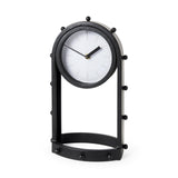 Mercana Marian 7.5L x 5.7W x 13.0H Black Studded Table Clock