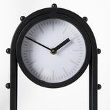 Mercana Marian 7.5L x 5.7W x 13.0H Black Studded Table Clock