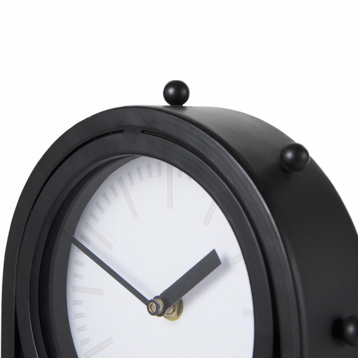 Mercana Marian 7.5L x 5.7W x 13.0H Black Studded Table Clock