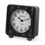 Mercana Karl 6.0L x 3.0W x 6.8H Rustic Black Iron Rounded Square Table Clock